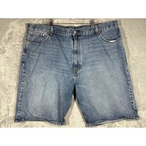Levis 569 Loose Straight Denim Shorts Mens W48 Medium Wash Blue Jorts 00569-0222